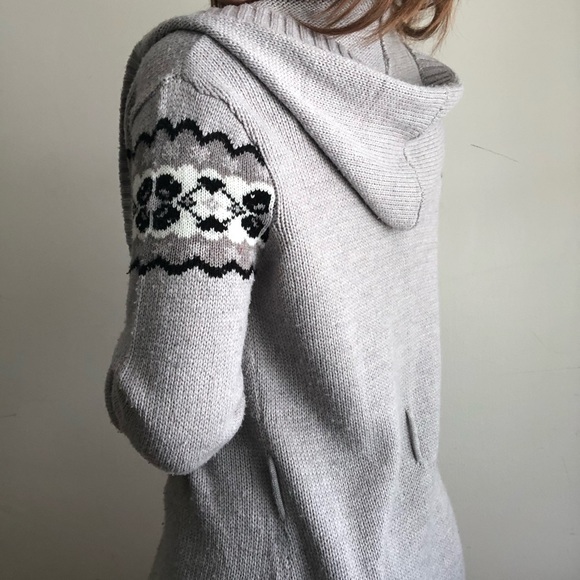 Grey Patterned Cardigan - Picture 4 of 6